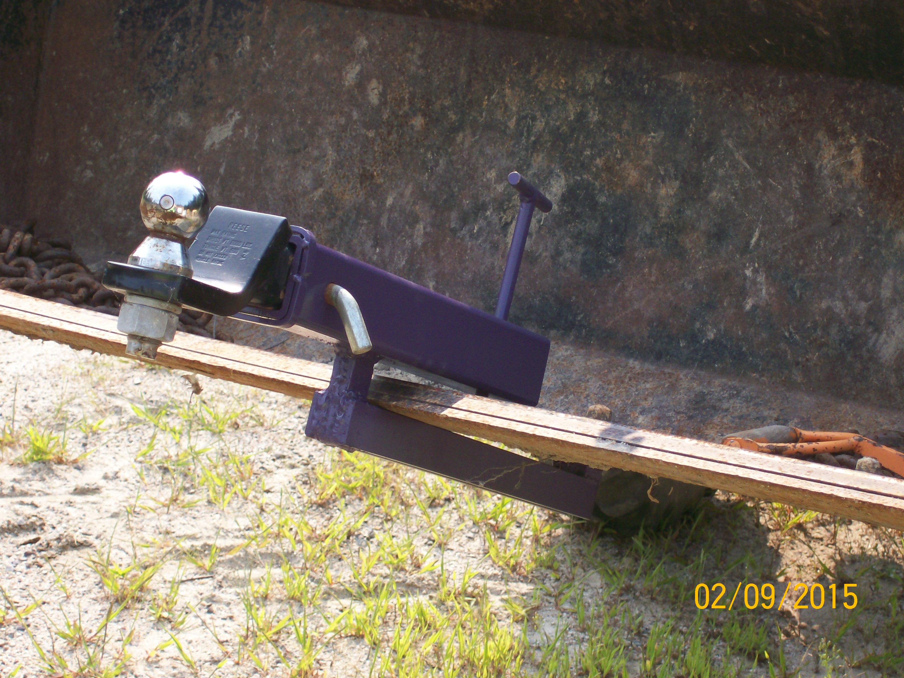 Clamp-On Hitch Receiver For Tractor Loader Bucket