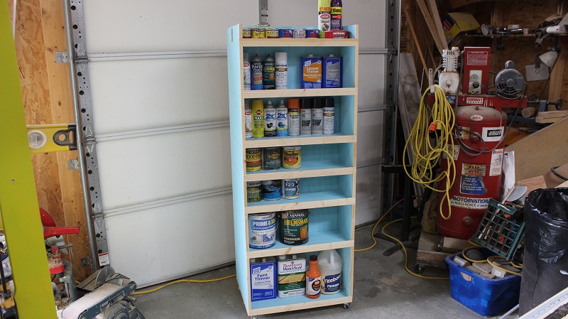 DIY Mobile Paint & Adhesives Cart (FREE PLANS)