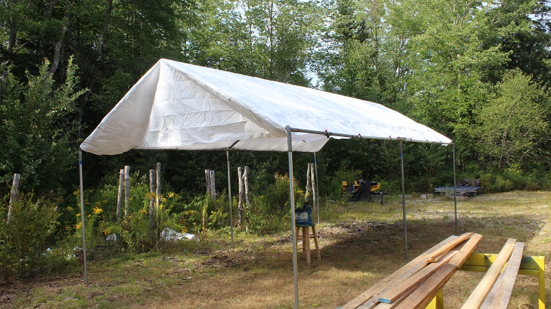 Temp Sailboat Build Shop Erected!