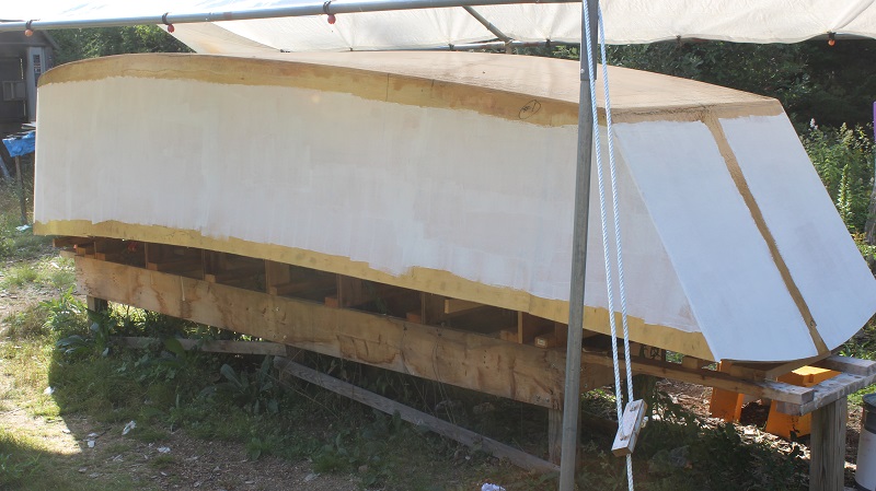 18′ Sailboat Build (2 Barrier Coats of Epoxy to the Hull)