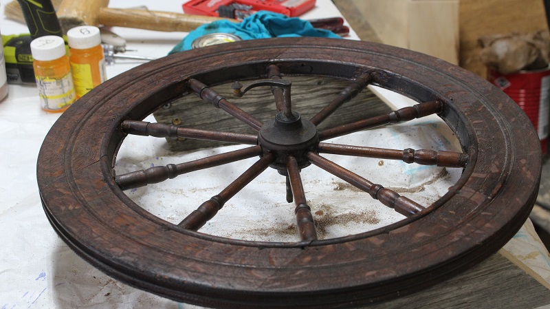 Broken Antique Spinning Wheel Repair